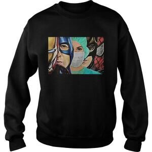 Iron Man Captain Batman Spiderman Nurse Superhero Sweatshirt